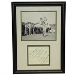 Jim Barnes Signed Cut and Black and White Photo Display Framed JSA ALOA