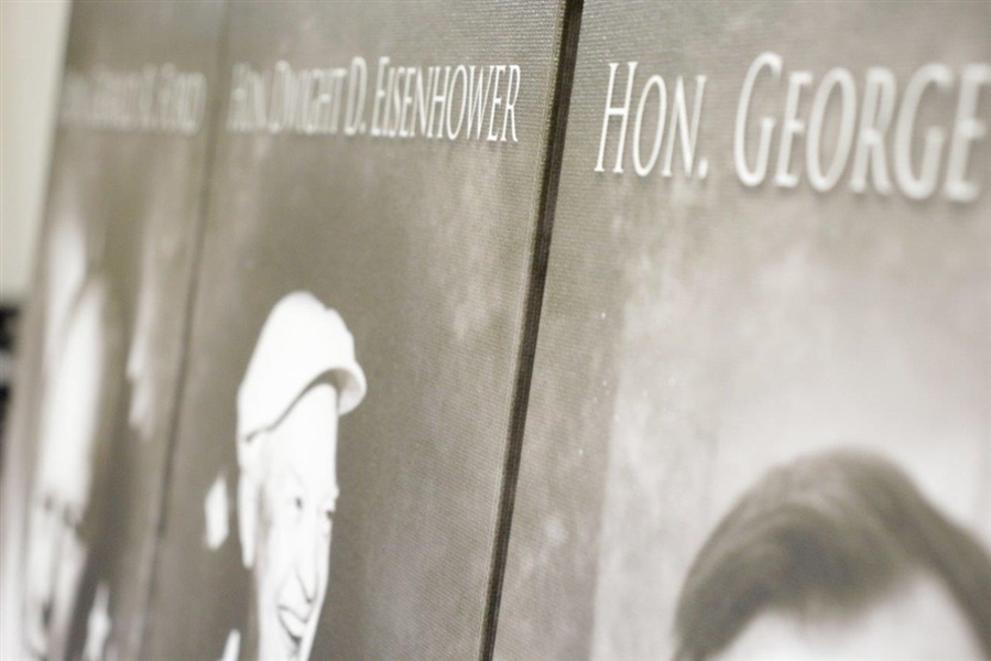 Dwight D. Eisenhower, George H.W. Bush & Gerald Ford PGA Honorary Member Canvases