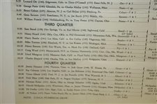 1941 PGA Championship Quarter Finals Pairing Sheet - Vic Ghezzi Defeats Byron Nelson in Finals