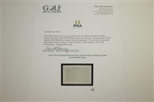 1941 PGA Championship Quarter Finals Pairing Sheet - Vic Ghezzi Defeats Byron Nelson in Finals