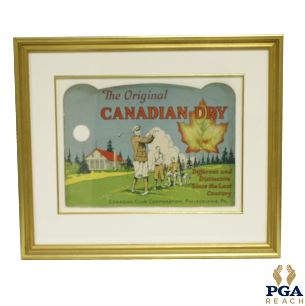 Circa 1920s The Original Canadian Dry Golf Themed Advertising Packaging Label