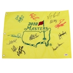 Masters Champs Signed 2010 Masters Embroidered Flag PSA/DNA #M56593