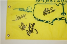 Masters Champs Signed 2010 Masters Embroidered Flag PSA/DNA #M56593