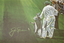 Ltd Ed Arnold Palmer & Jack Nicklaus 'Sunday in Augusta' 1982 Ted Hamlin Print #86/1000