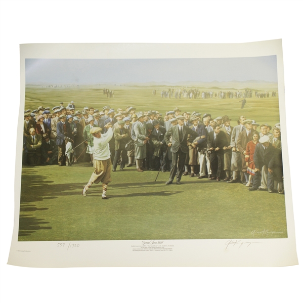 Ltd Ed Bobby Jones Grand Slam 1930 Road Hole 1992 Ted Hamlin Print #559/1930