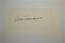 Gene Sarazen Signed 3x5 Card with Original 1929 Wire Photo JSA ALOA