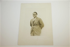 Gene Sarazen Signed 3x5 Card with Original 1929 Wire Photo JSA ALOA