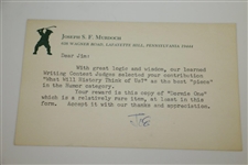 1968 'The Library of Golf 1743-1966' Book by Joe Murdoch in Slipcase & Dustcover with Card