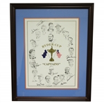 Multi-Signed 1995 Ryder Cup "Captains" Print by Snead, Palmer, Nicklaus, Nelson, & others JSA ALOA