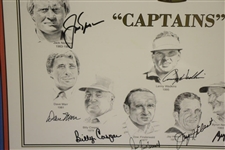 Multi-Signed 1995 Ryder Cup Captains Print by Snead, Palmer, Nicklaus, Nelson, & others JSA ALOA