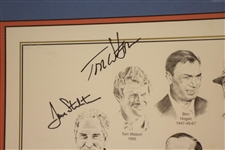 Multi-Signed 1995 Ryder Cup Captains Print by Snead, Palmer, Nicklaus, Nelson, & others JSA ALOA