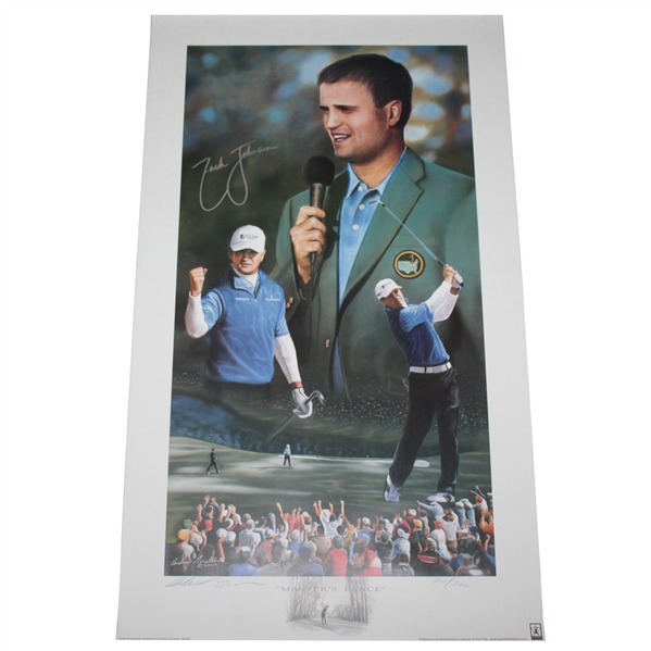 Zach Johnson Signed Ltd Ed 2007 "Masters Peace" #203/300 Print with Certificate JSA ALOA