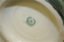 Lenox Gold Rimmed Green Golf Scene Stein - Great Condition