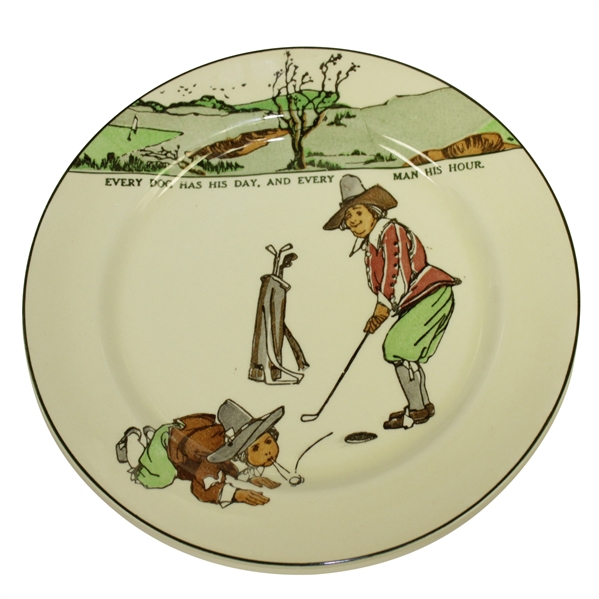 Royal Doulton Every Dog Has His Day, and Every Man His Hour' Plate - 10 1/4 diameter