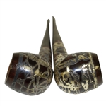 Two Vintage Sterling Silver Inlay Tobacco Pipes - Good Condition