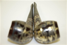 Two Vintage Sterling Silver Inlay Tobacco Pipes - Good Condition