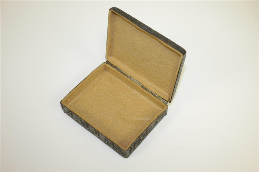 Classic Valuable/Keepsake Box with Intricate Design & Crossed Clubs