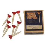 Classic Prydes Orange "Peg" Tee Box with Tees