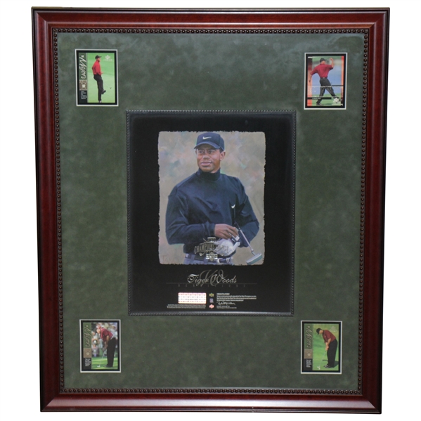 Tiger Woods Signed UDA The Champions Lounge TW Renditions Framed Piece UDA
