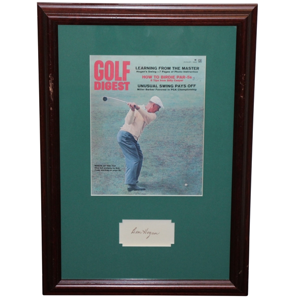 Ben Hogan Signed Cut with August 1966 Golf Digest Cover - Framed JSA ALOA