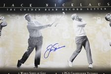 Jack Nicklaus Signed 'The Golden Bear Record Setter' Photo with Golden Bear Hologram