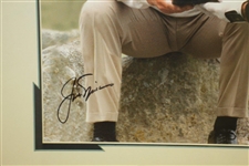 Jack Nicklaus & Gary Player Signed Swilken Bridge with Claret Jug Photo - Framed JSA ALOA