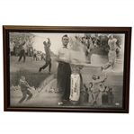 Arnold Palmer Signed Deluxe Canvas Photo Collage Display - Large Signature! PSA/DNA #AB03444