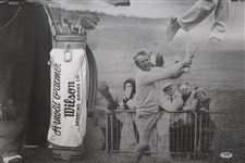 Arnold Palmer Signed Deluxe Canvas Photo Collage Display - Large Signature! PSA/DNA #AB03444