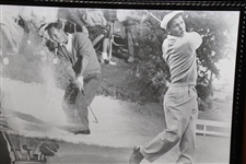 Arnold Palmer Signed Deluxe Canvas Photo Collage Display - Large Signature! PSA/DNA #AB03444
