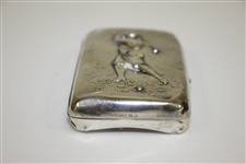 Vintage Sterling Silver Pre-Swing Golfer Themed Cigarette Case