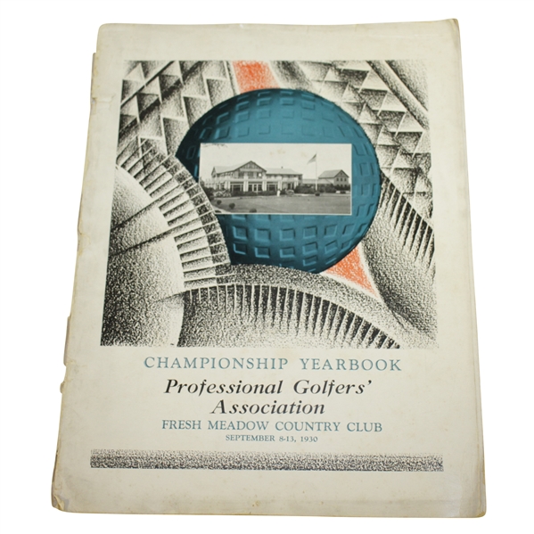 1930 PGA Championship at Fresh Meadow CC Program - Tommy Armour Winner
