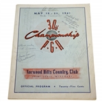 1948 PGA Championship Program - Ben Hogan Winner Signed by Walter Hagen & others JSA ALOA