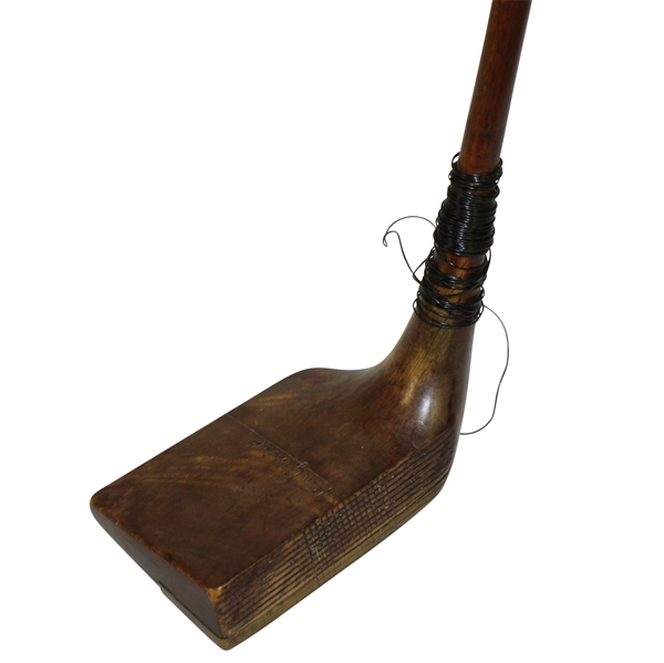 Jean Gassiat "Grand Piano" Large Square Wood Socket Head Putter with Square Grooved Handle