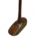 Circa 1920 G. MacGregor Dayton Ohio Wooden-Head Mallet Putter with Brass Face & Hatched Scoring