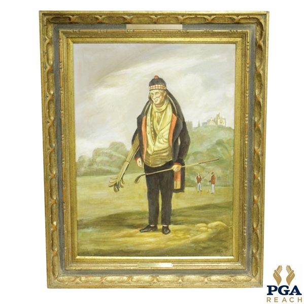 William "Caddie Willie" Gunn Bruntsfield Links Acrylic on Canvas Painting - Gifted to WGHOF