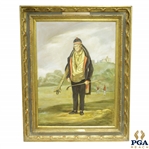 William "Caddie Willie" Gunn Bruntsfield Links Acrylic on Canvas Painting - Gifted to WGHOF