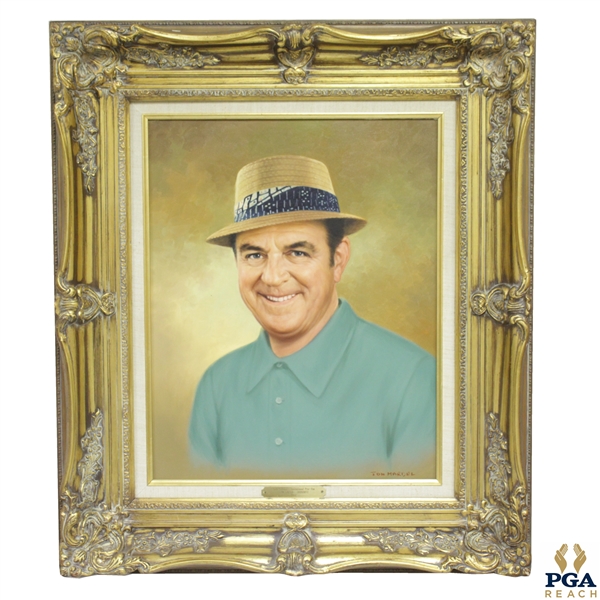 Sam Snead Original Oil on Canvas Painting by Jon Mardel - 1987 Fedigans Inv. Pro-Am