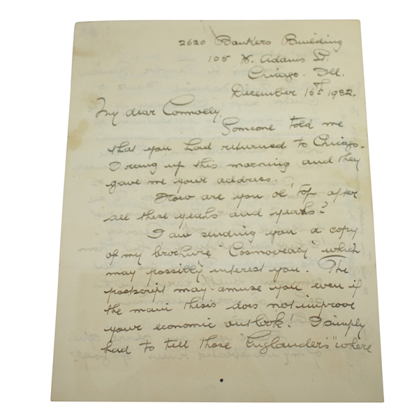 Author P.A. Vaile 1932 4 Page Handwritten Letter - Rod Munday Collection JSA ALOA