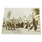 Craig Wood & Byron Nelson Signed Original Photo of the Three to Rod Munday JSA ALOA