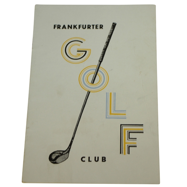 Frankfurter Golf Club Program/Booklet - The Rod Munday Collection
