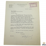 Bobby Jones Signed Handwritten 1933 Ryder Cup Team Members Endorsement Form FULL JSA #BB52086