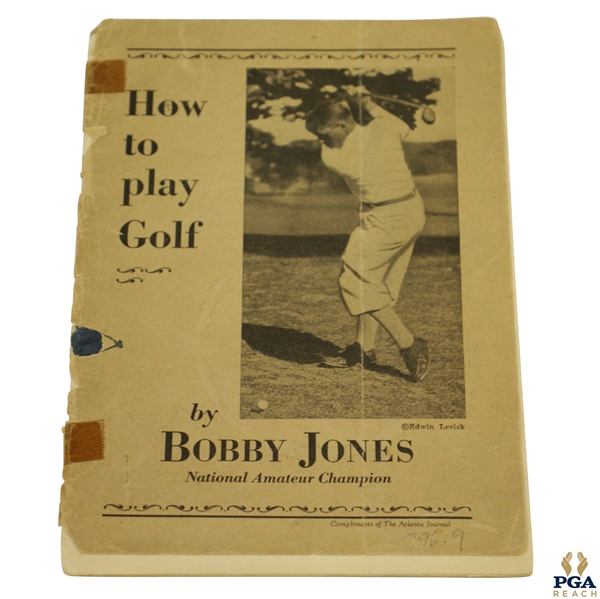 Bobby Jones 1929 How To Play Golf Golf Booklet