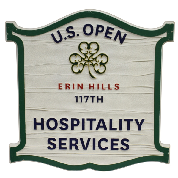 2017 US Open at Erin Hills Hospitality Services Wooden Double-Sided Sign