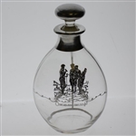 Circa 1920s "One up and two to go" Sterling Overlay Decanter with Stopper