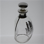 Circa 1920's One up and two to go Sterling Overlay Decanter with Stopper