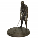 Bronze Bobby Jones Sundial Based on "Slow Back Time Right" E.E. Codman Statue Outside ANGC