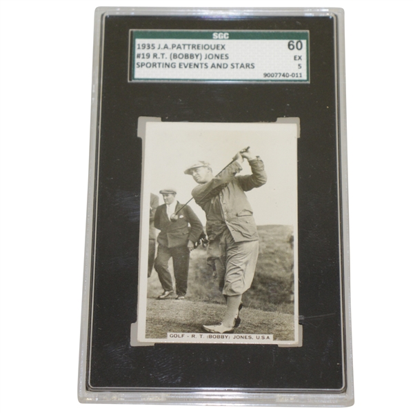 Bobby Jones 1935 J.A. Pattreiouex #19 Sporting Events & Cards Golf Card - SGC EX5