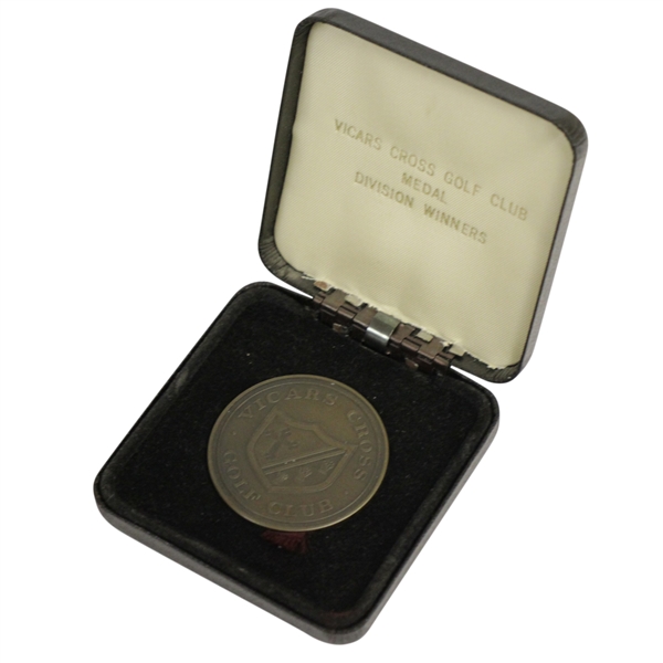 Vicars Cross Golf Club Division Winners Medal in Original Case - Unmarked