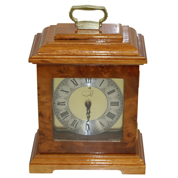 Vintage Augusta National Member Undated Burl Wood Clock