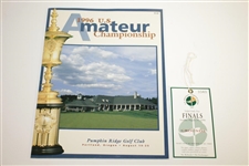 1996 US Amateur at Pumpkin Ridge Official Program with Sunday Ticket #3340 - Tiger Win